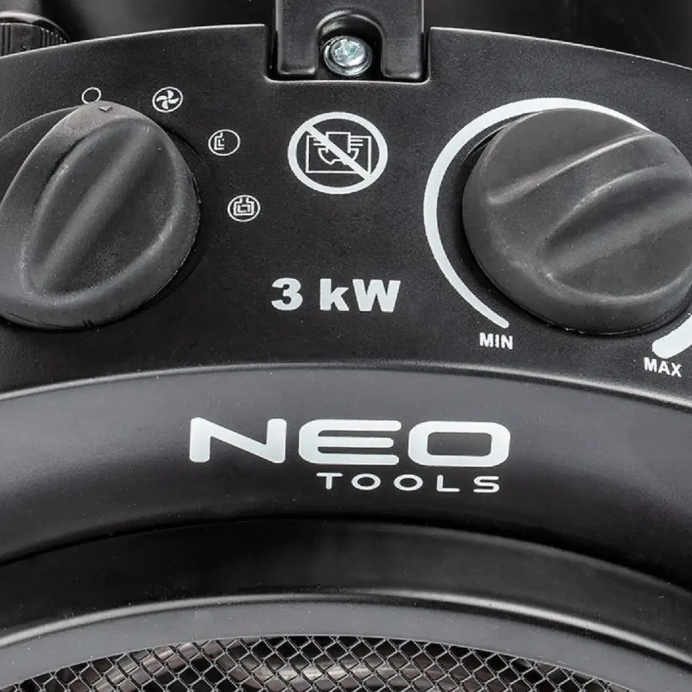 Тепловая пушка электрическая Neo Tools 3 кВт 80 м2, с нагревательным элементом с нерж. стали (90-068) - Фото 3